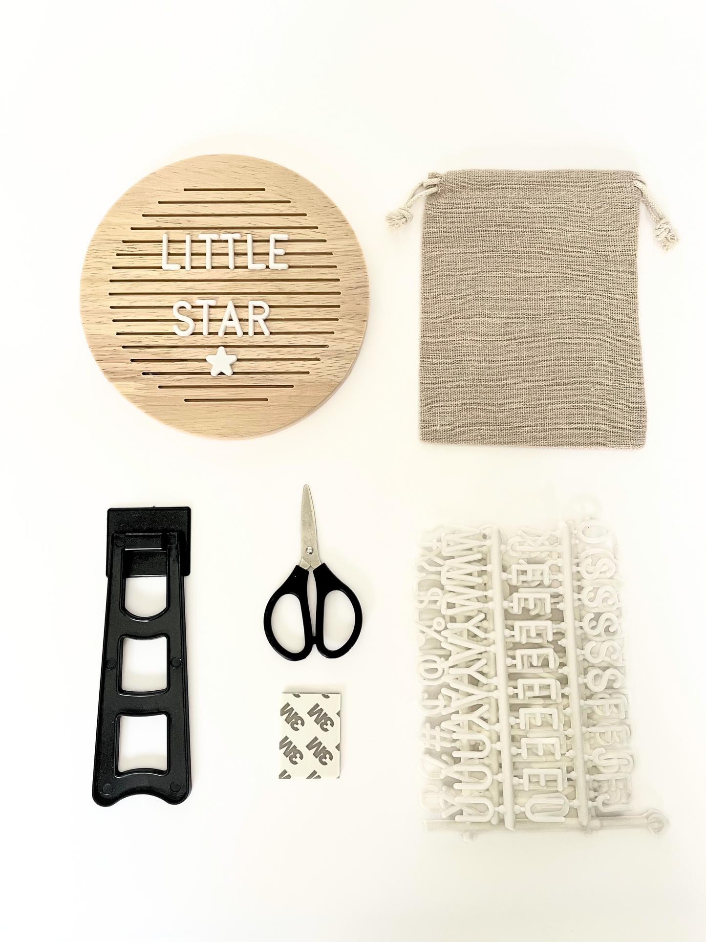 Round Wooden Letter Board